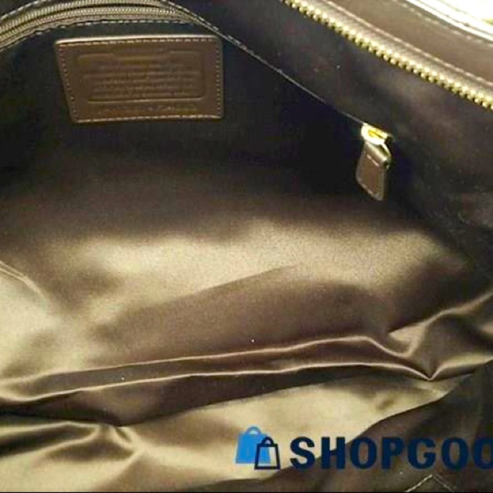 Coach Campbell Leather Izzy Satchel In Brass Mahogany - Picture 6 of 6